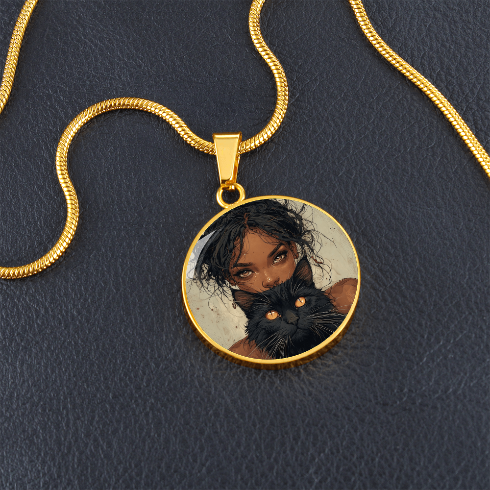 Beautiful Cat Lady Pendant Necklace
