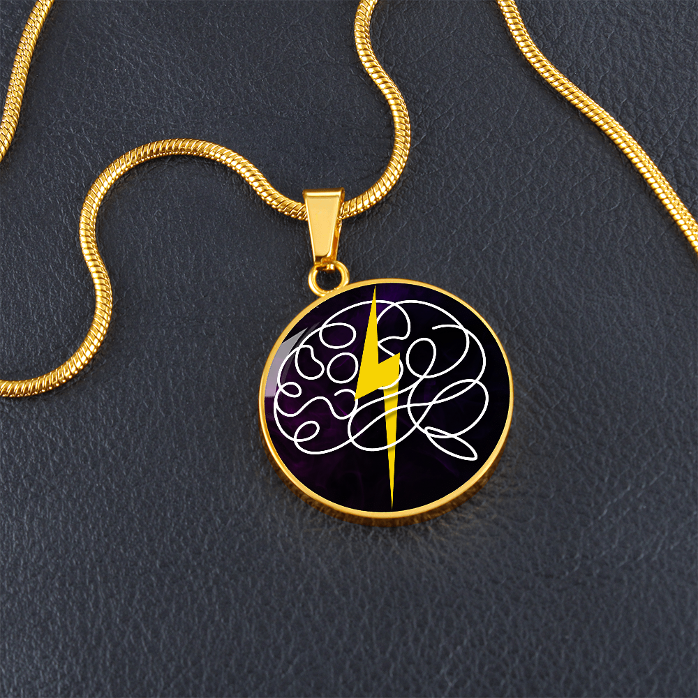 Electric Mind Brain Lightning Necklace