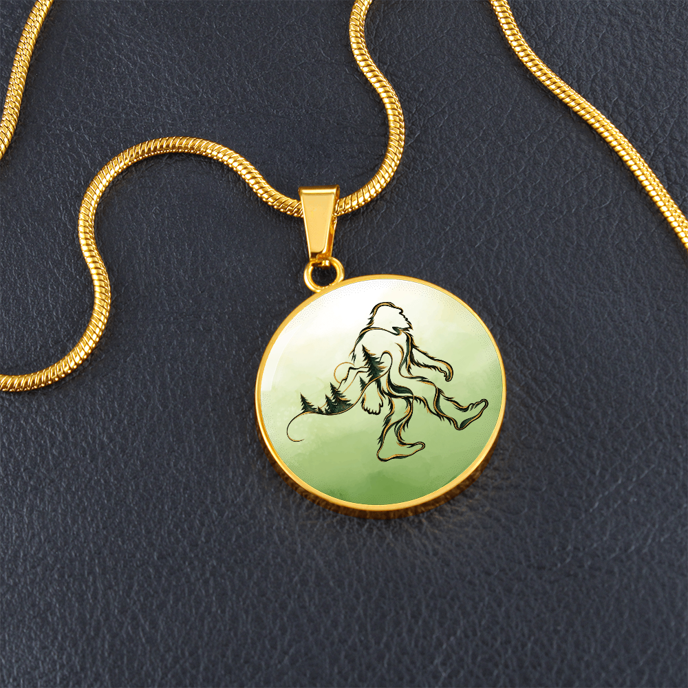 Bigfoot Forest Necklace – Artistic Sasquatch Woodland Pendant