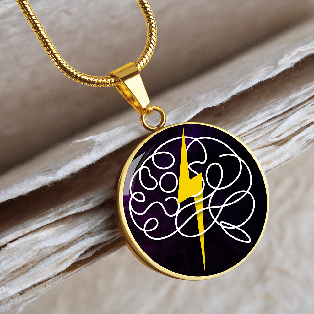 Electric Mind Brain Lightning Necklace