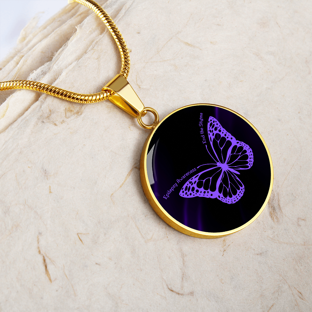 Epilepsy Butterfly Necklace ShineOn Fulfillment