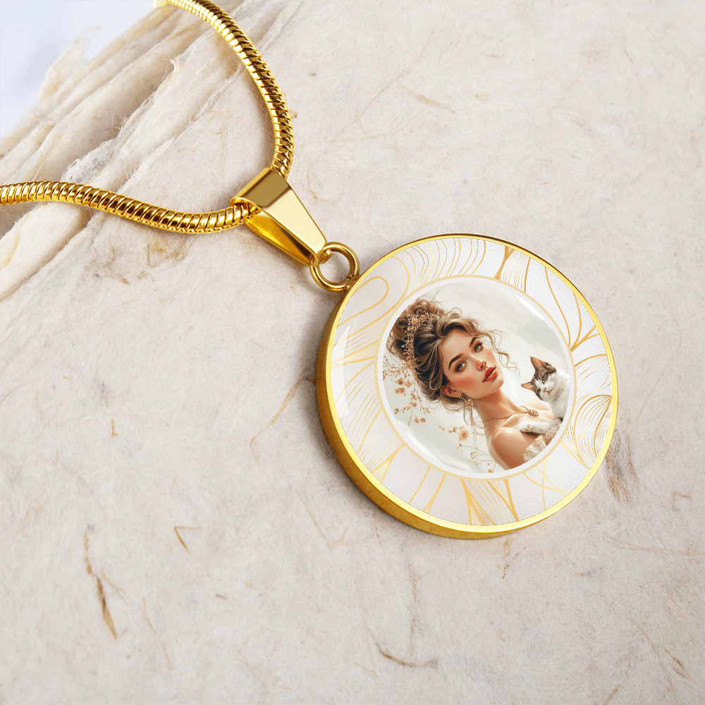 Beautiful Cat Lady Pendant Necklace