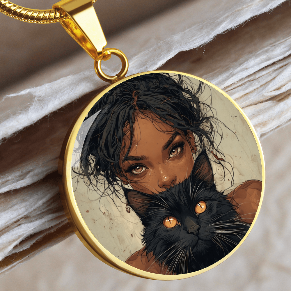 Beautiful Cat Lady Pendant Necklace