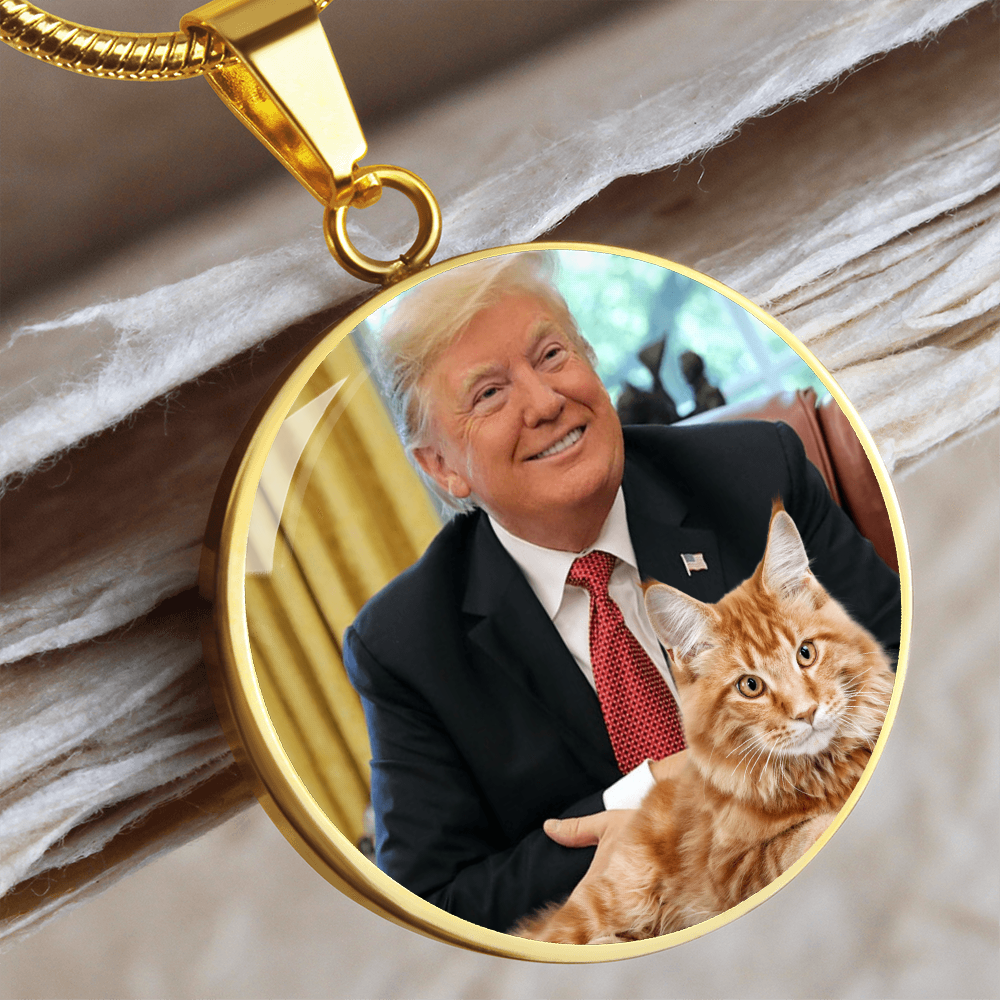 Trump with Cat Necklace ShineOn Fulfillment
