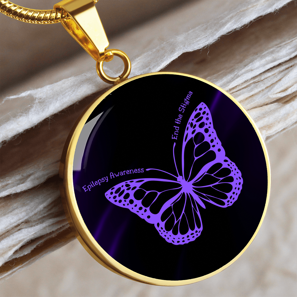 Epilepsy Butterfly Necklace ShineOn Fulfillment