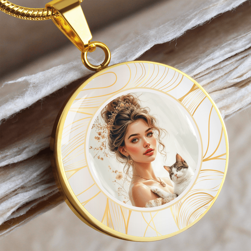 Beautiful Cat Lady Pendant Necklace