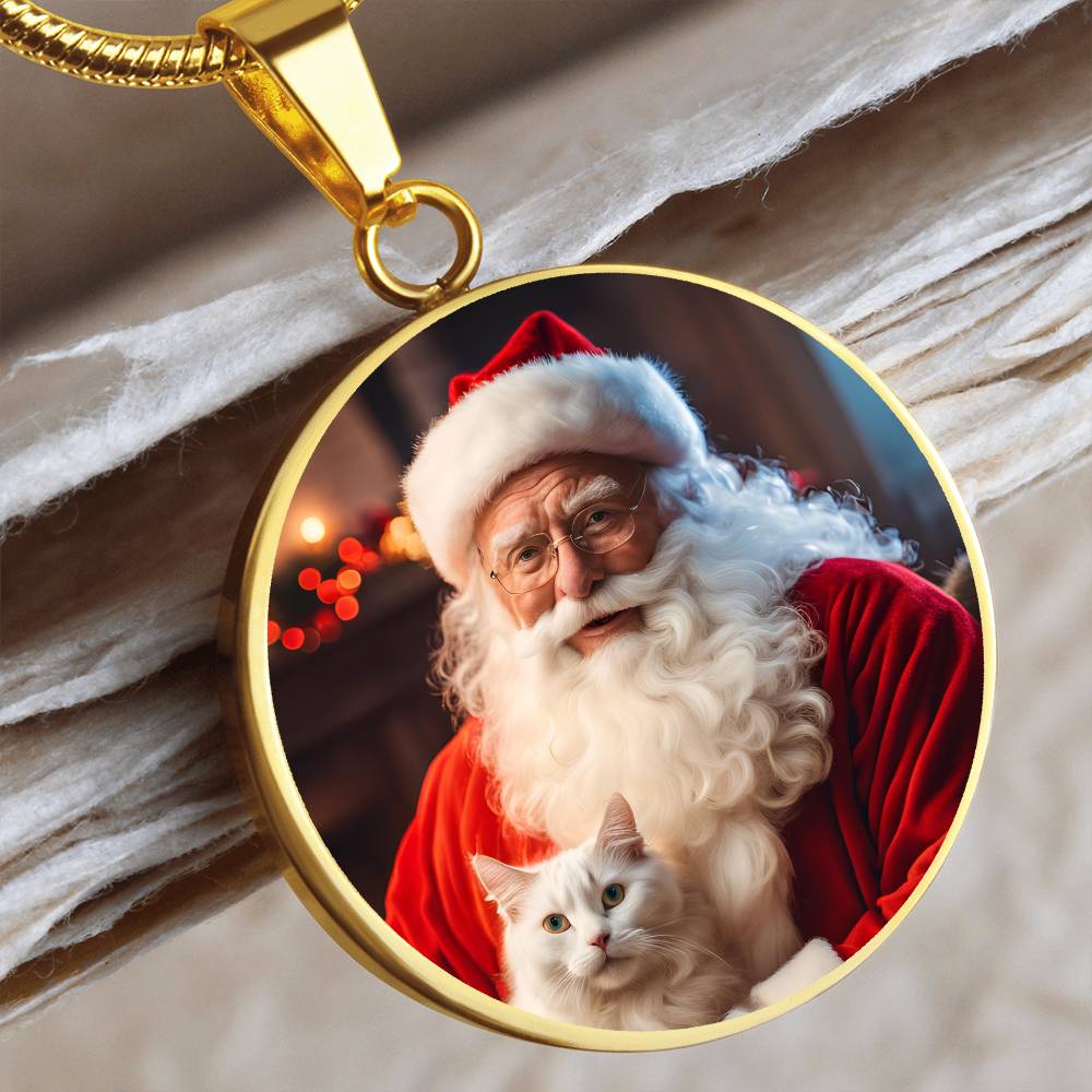 Santa Claus' Cat Necklace