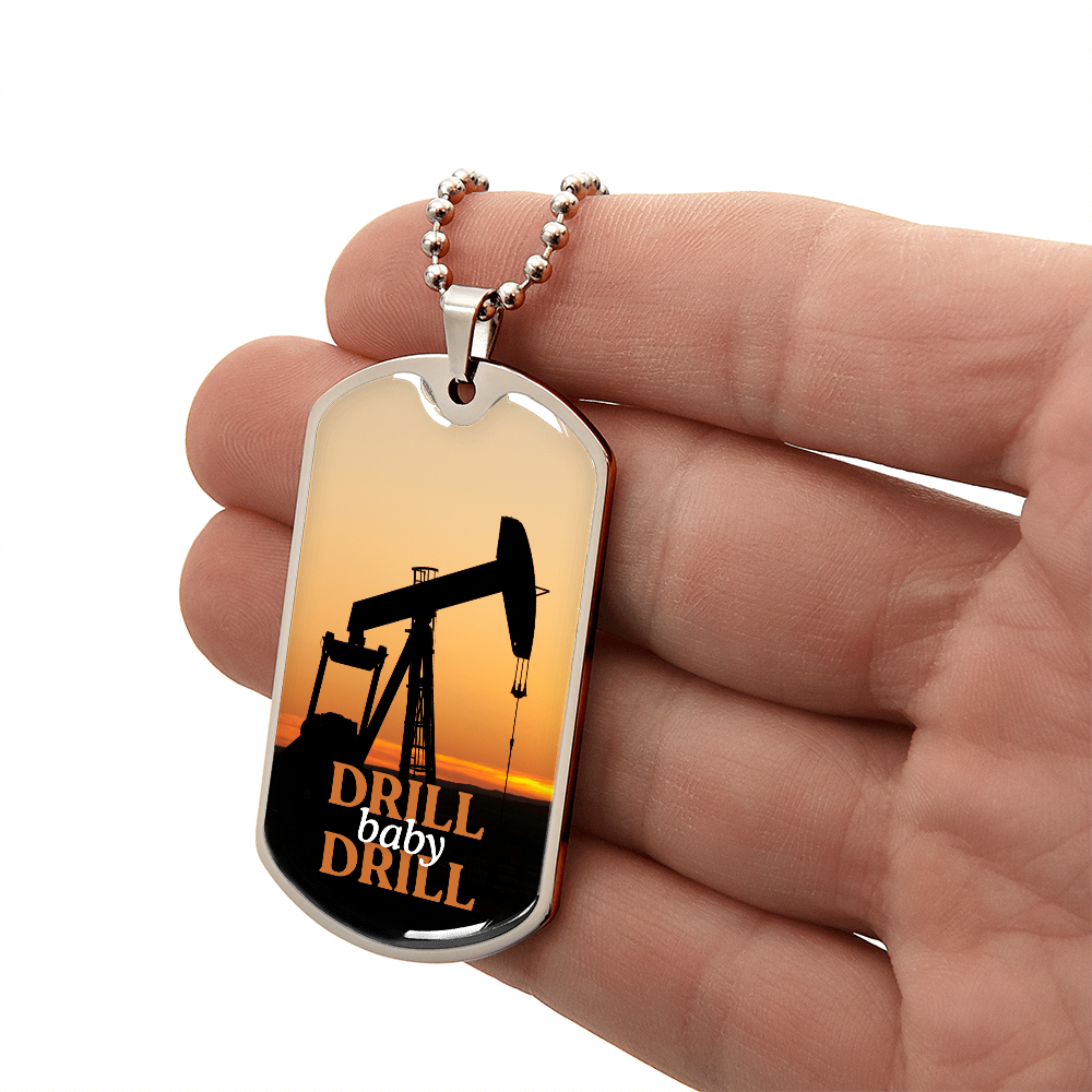 Drill Baby Drill (Trump) Sunset Necklace
