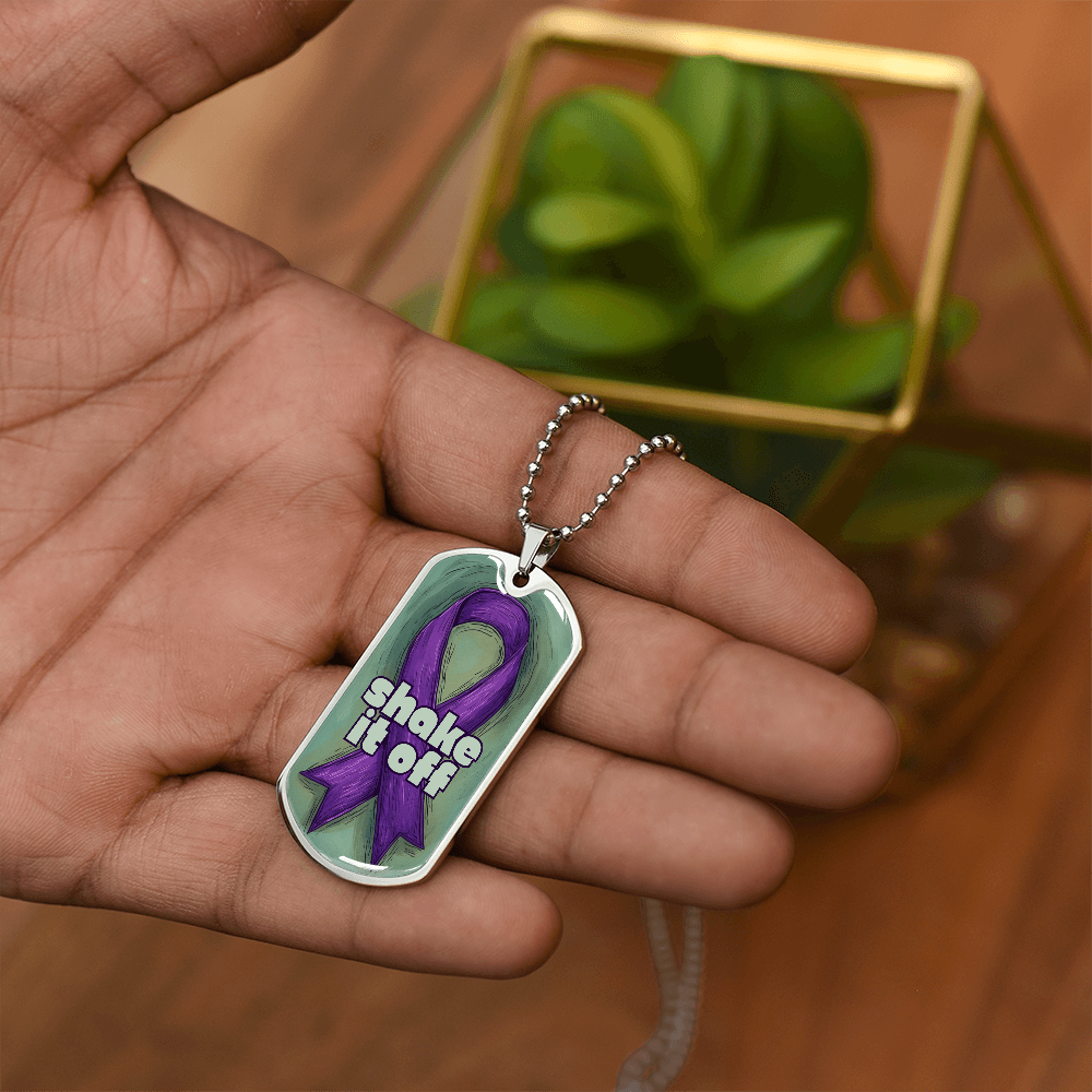 Shake It Off Dog Tag Necklace