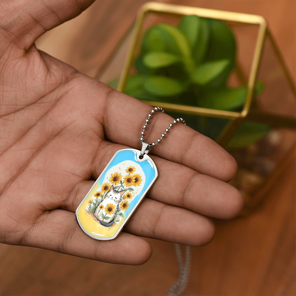 Sunflower Kitty Necklace