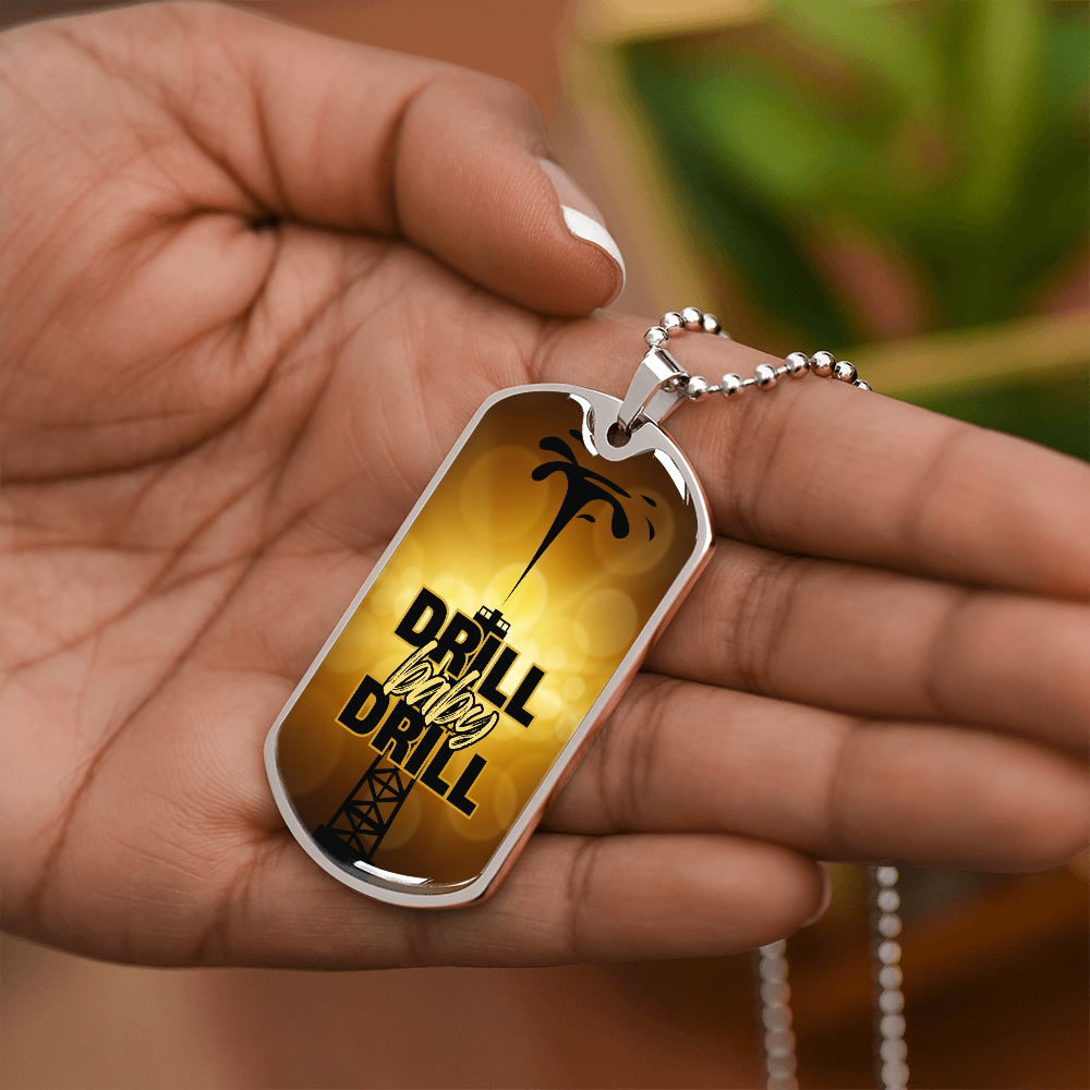 Drill Baby Drill (Trump) Gold Necklace
