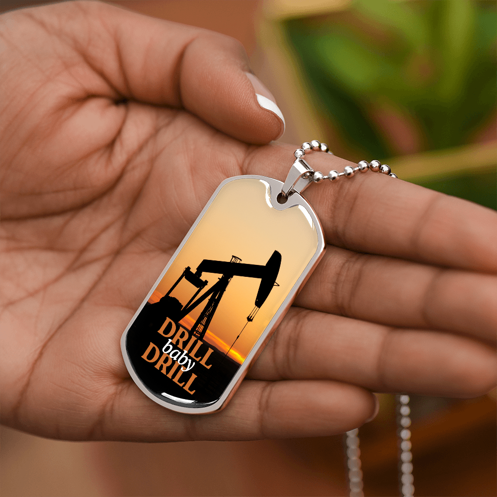 Drill Baby Drill (Trump) Sunset Necklace