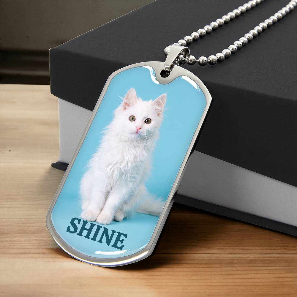 Photo depicting the ​Shine Kitty Necklace from EpiAl's Shop.