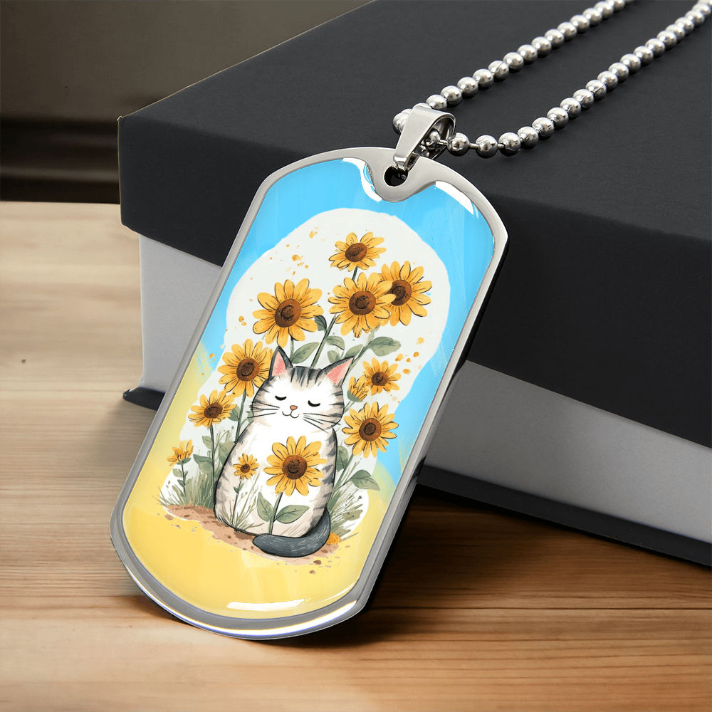 Sunflower Kitty Necklace