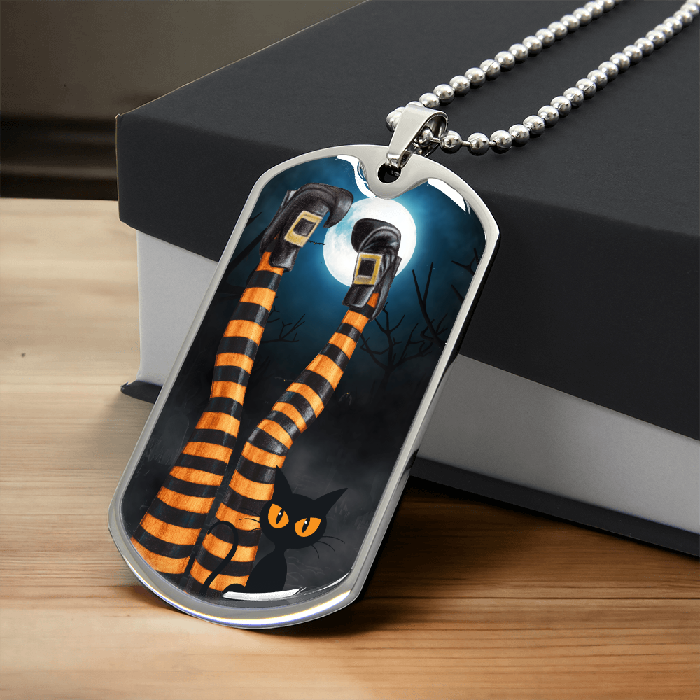 Witchy Cat Lady Legs Necklace