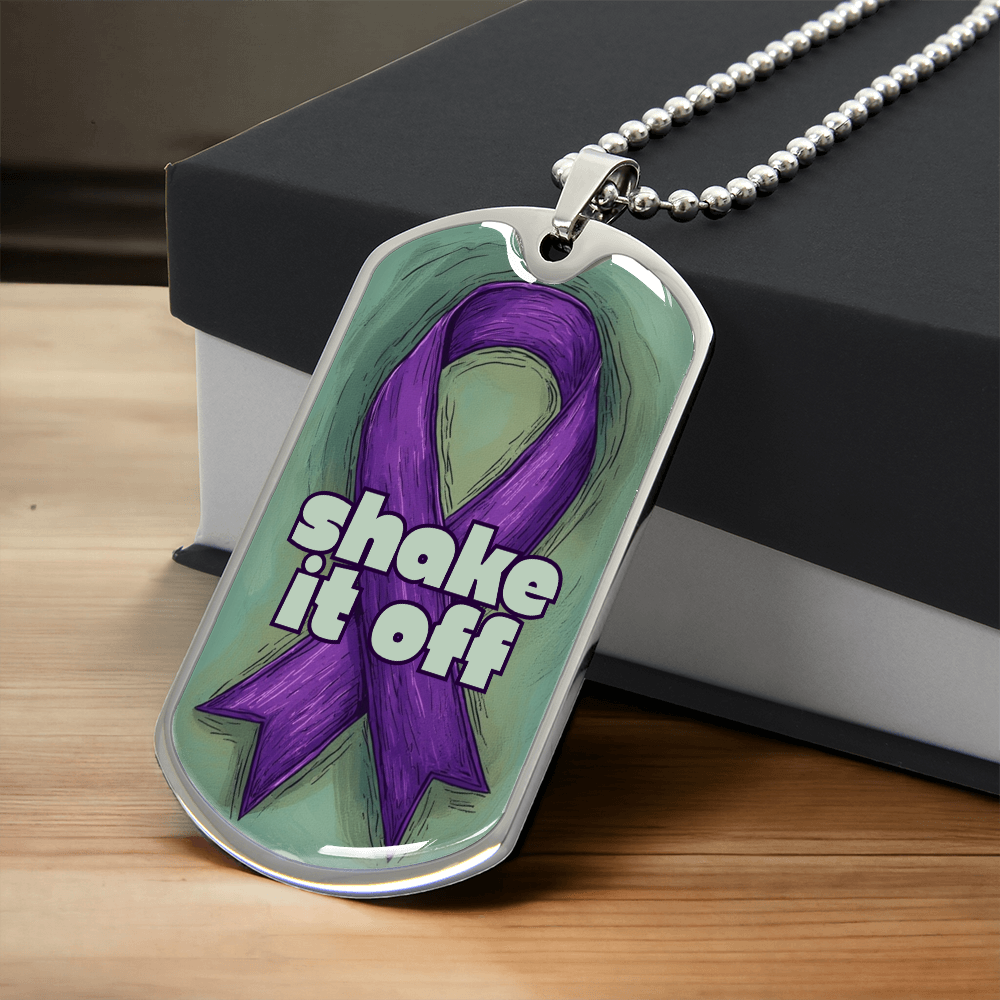 Shake It Off Dog Tag Necklace