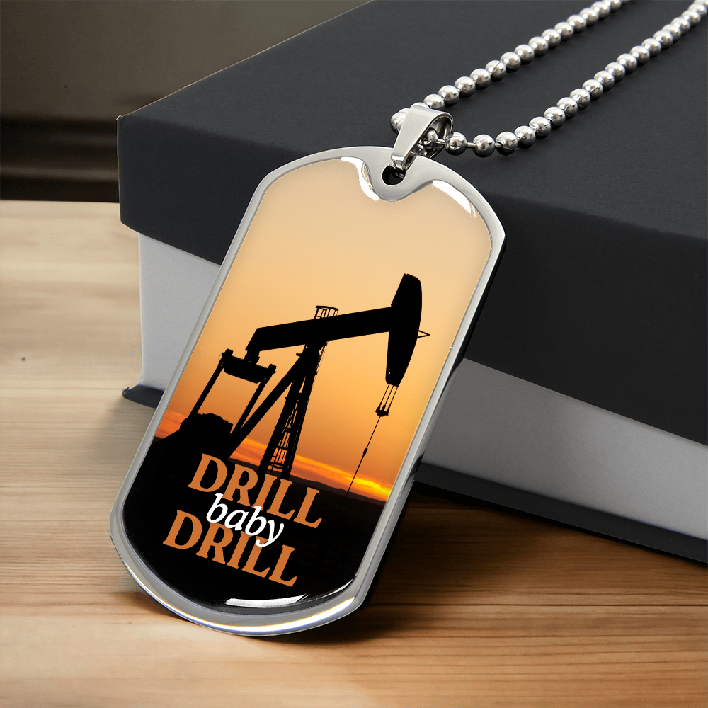 Drill Baby Drill (Trump) Sunset Necklace
