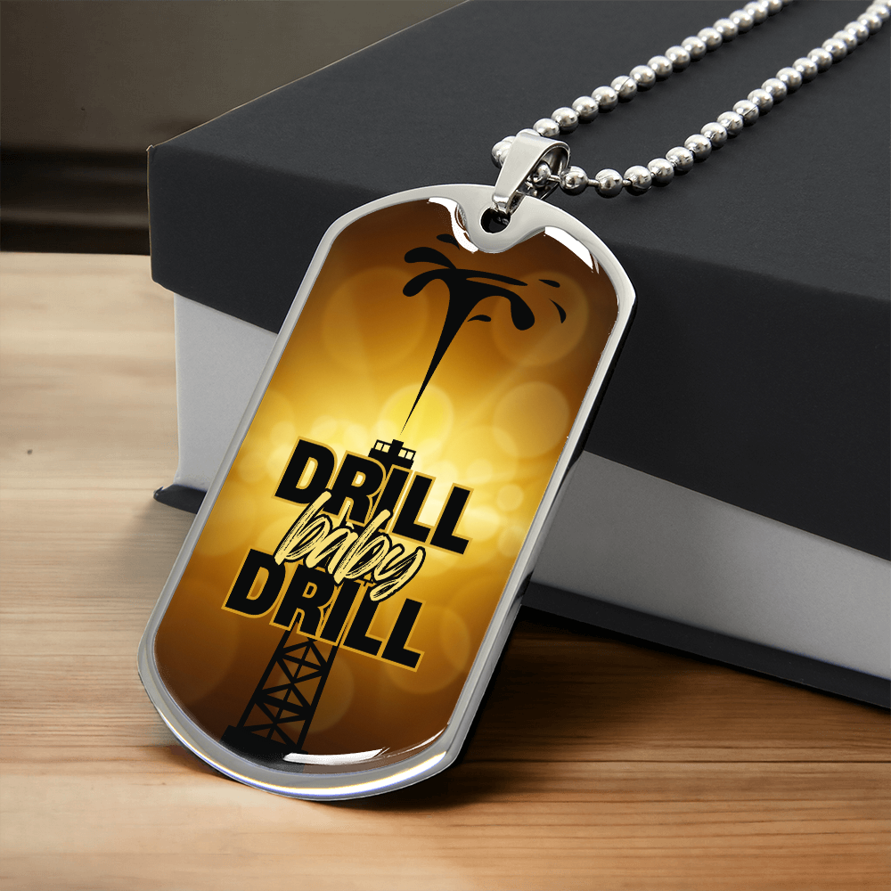Drill Baby Drill (Trump) Gold Necklace
