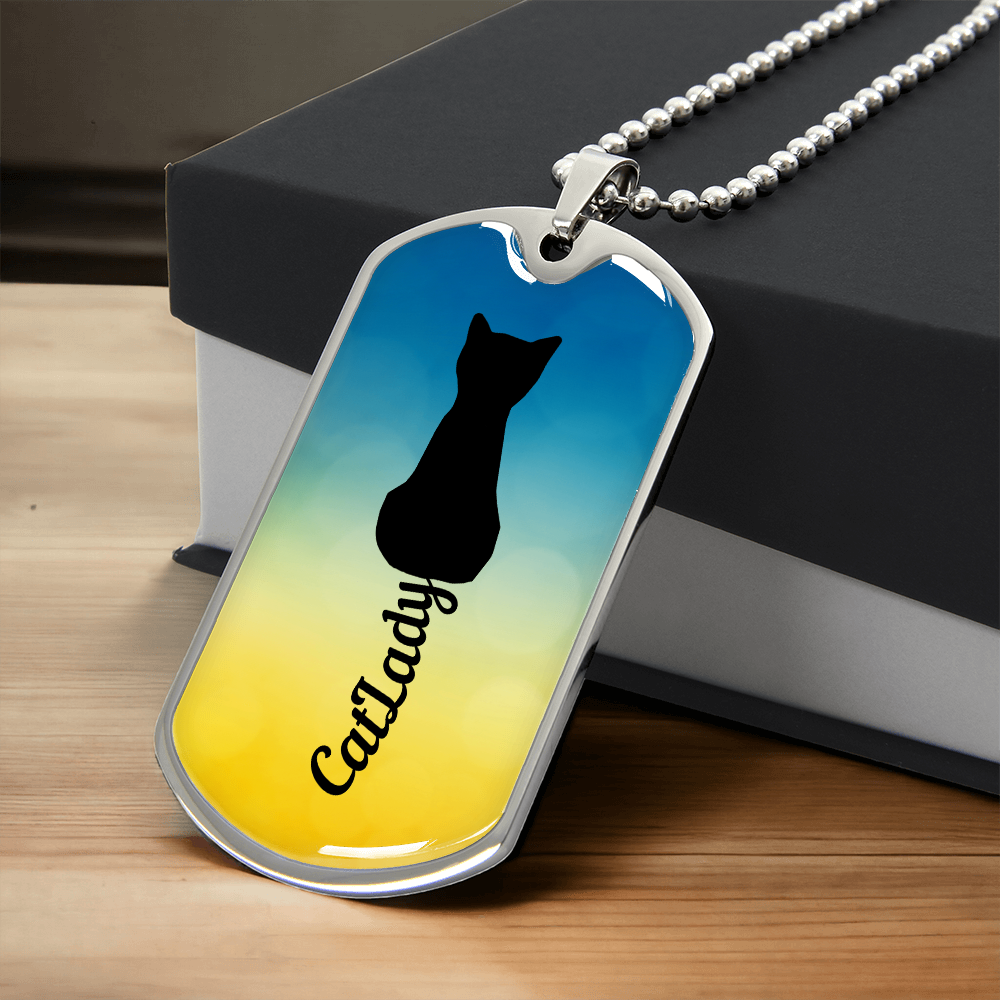 Cursive Tail Cat Lady Necklace