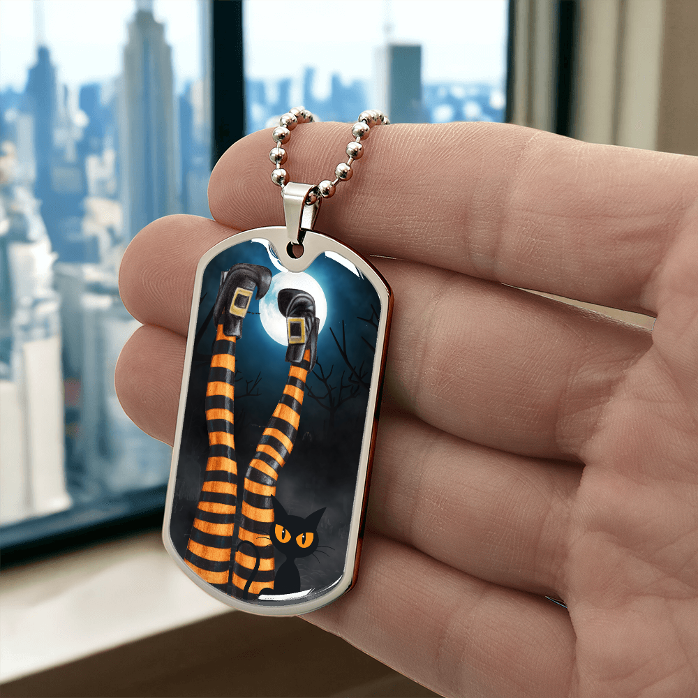 Witchy Cat Lady Legs Necklace