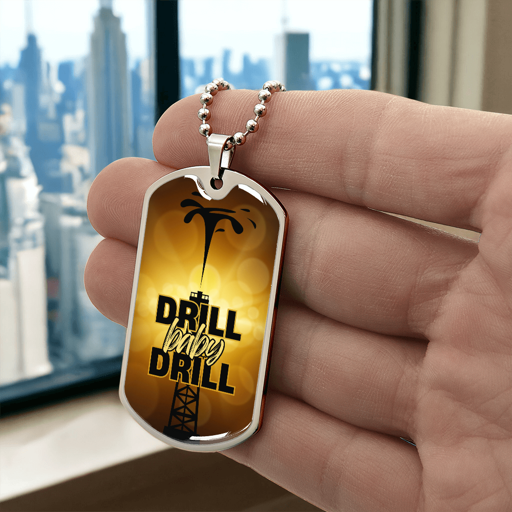 Drill Baby Drill (Trump) Gold Necklace