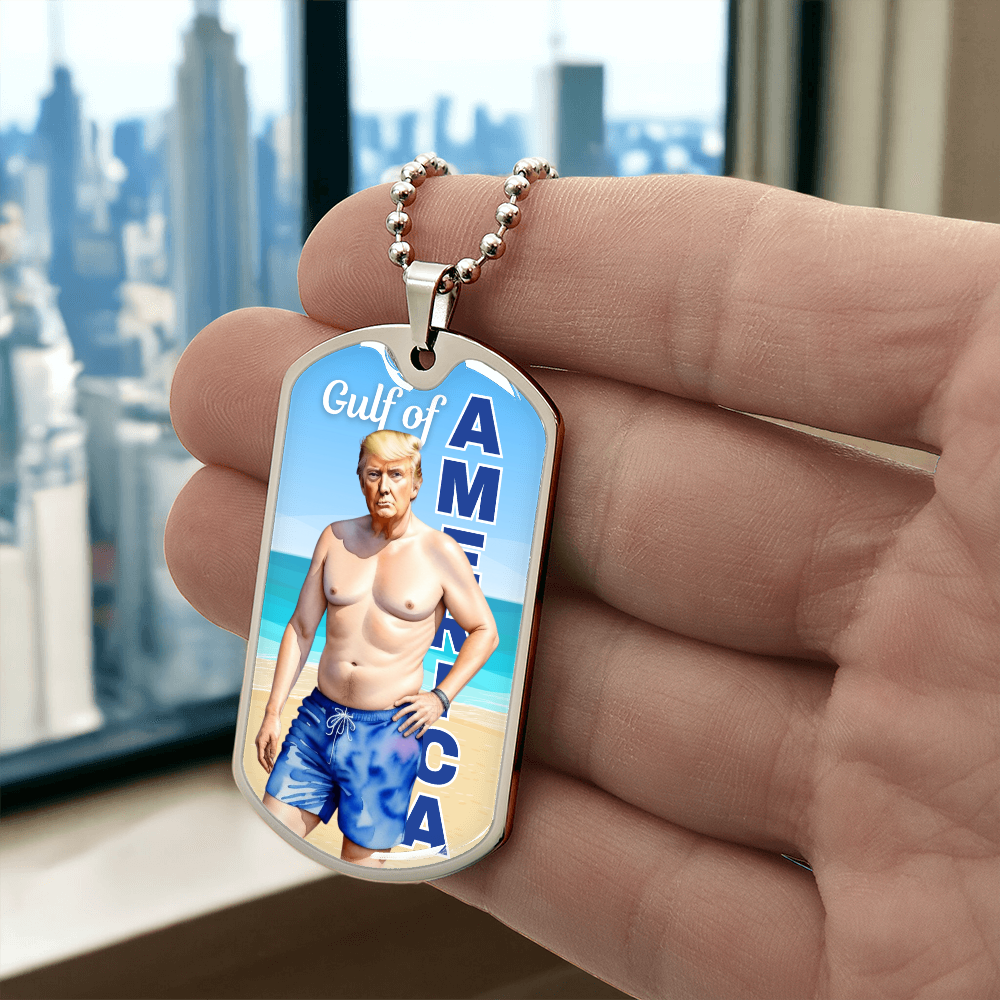 Trump in the Gulf of America Necklace
