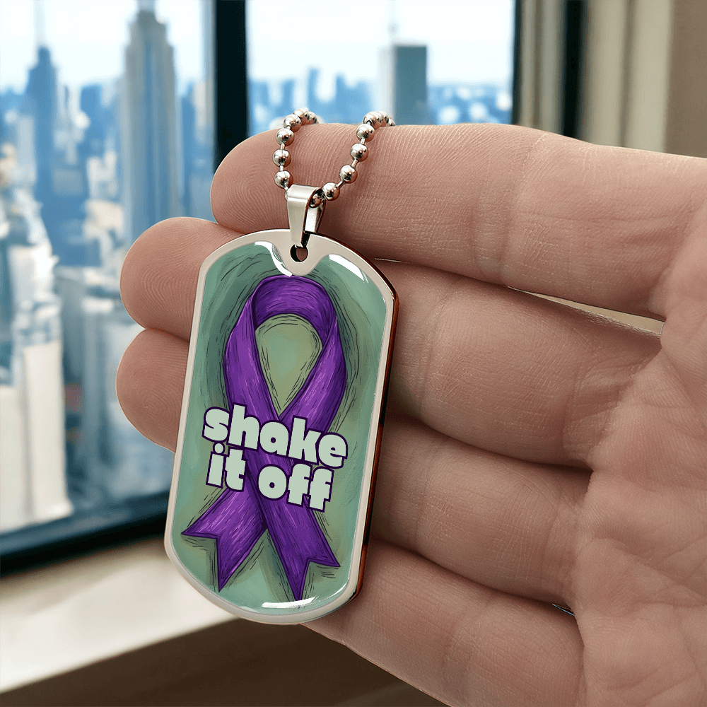 Shake It Off Dog Tag Necklace