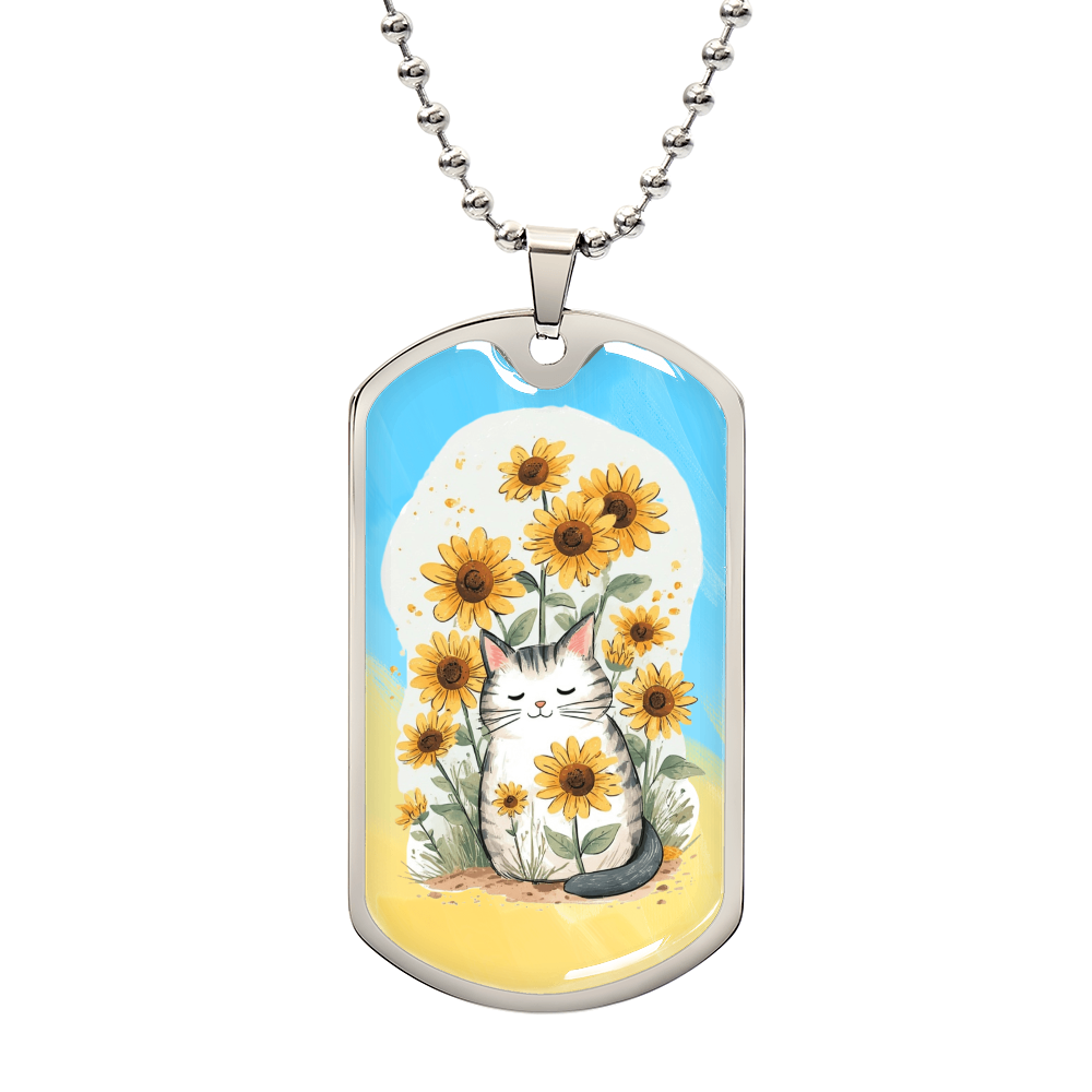 Sunflower Kitty Necklace