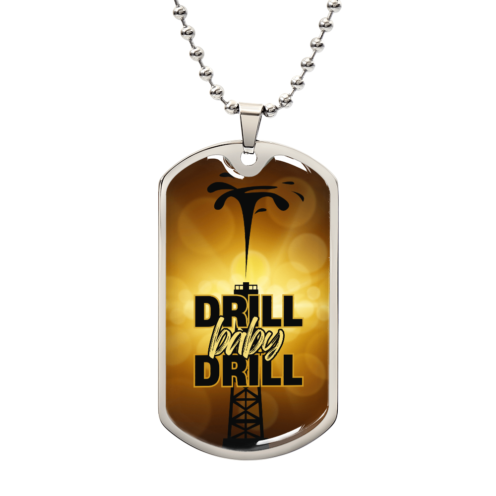 Drill Baby Drill (Trump) Gold Necklace