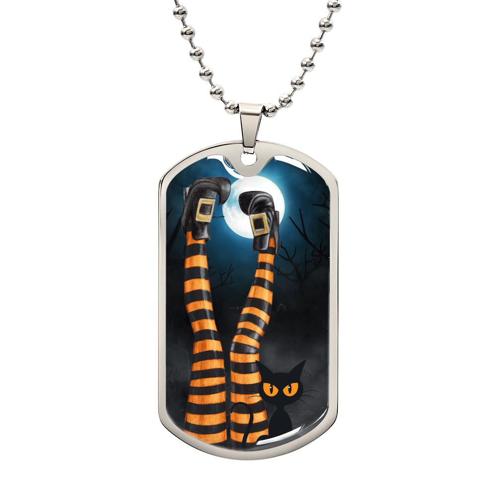Witchy Cat Lady Legs Necklace
