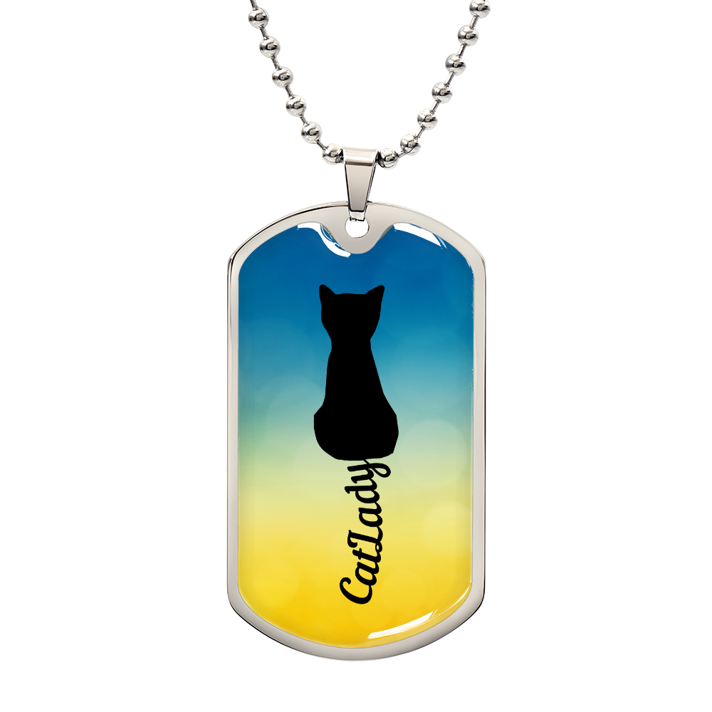 Cursive Tail Cat Lady Necklace