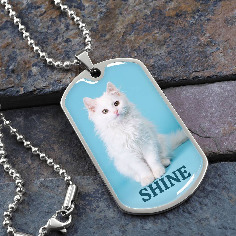 Photo depicting the ​Shine Kitty Necklace from EpiAl's Shop.