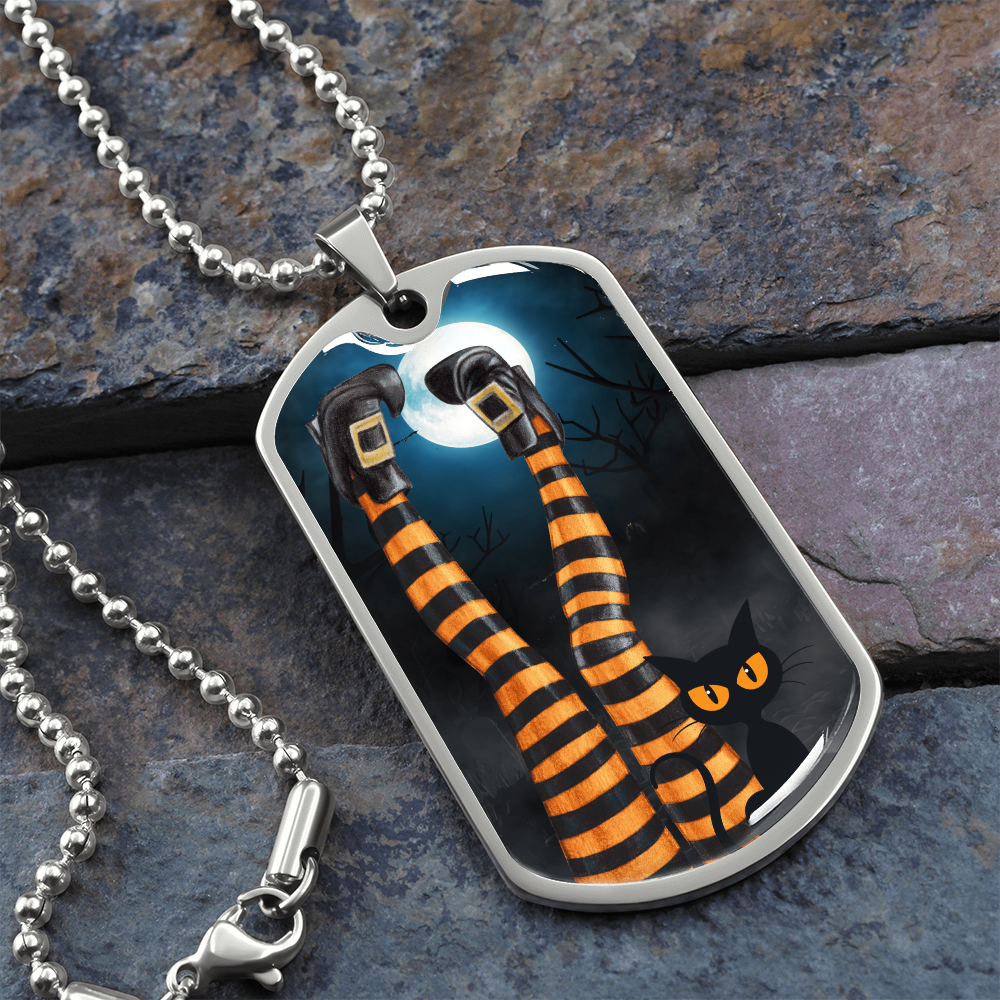 Witchy Cat Lady Legs Necklace