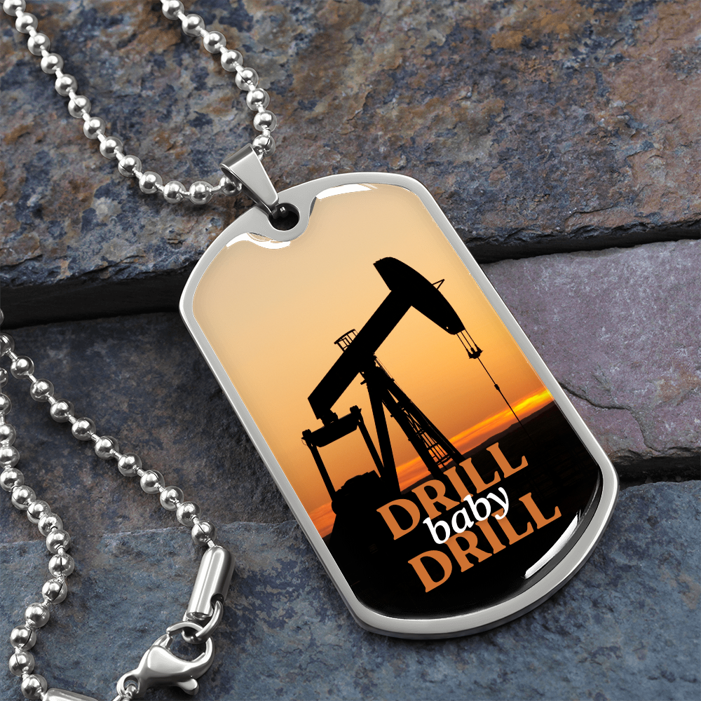 Drill Baby Drill (Trump) Sunset Necklace