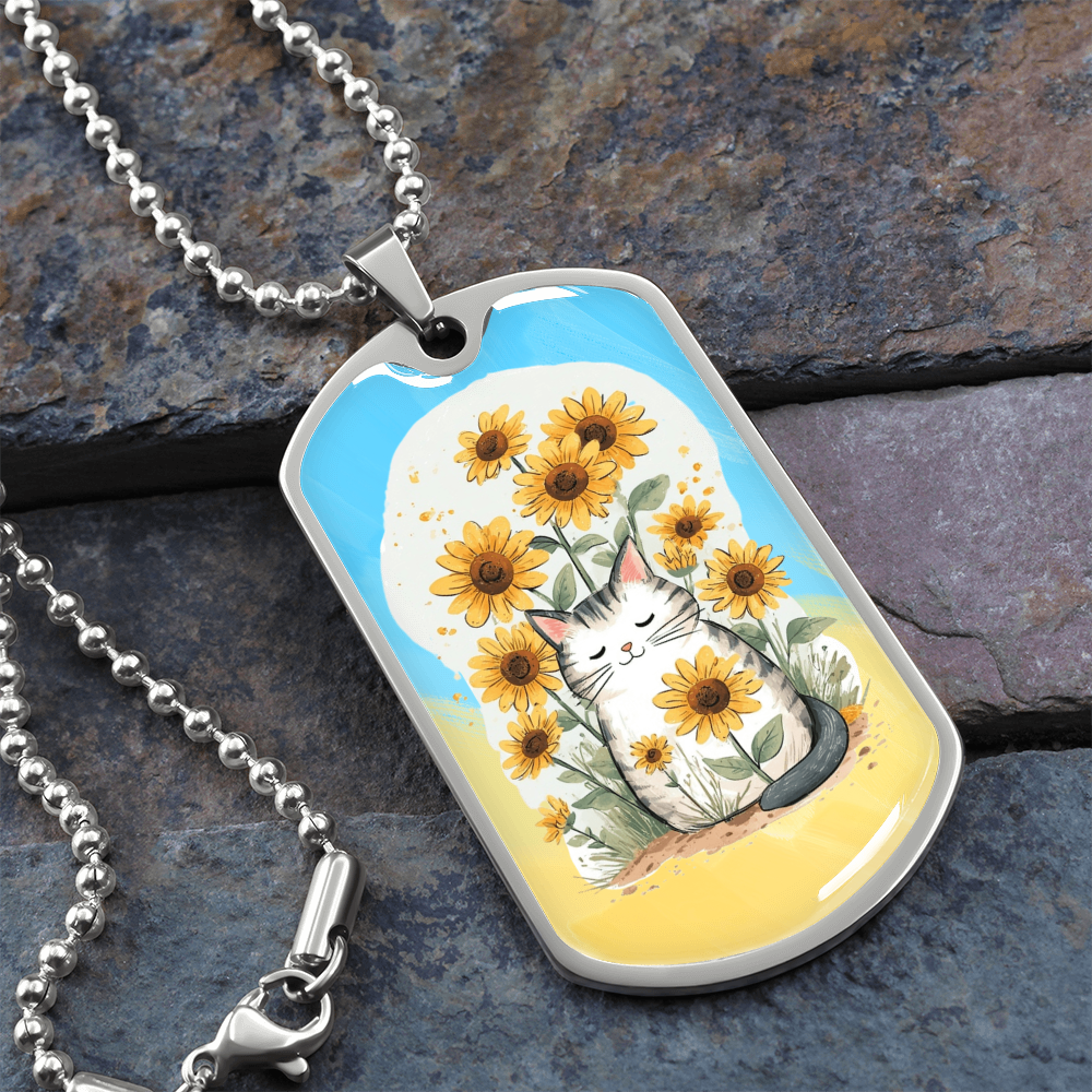 Sunflower Kitty Necklace