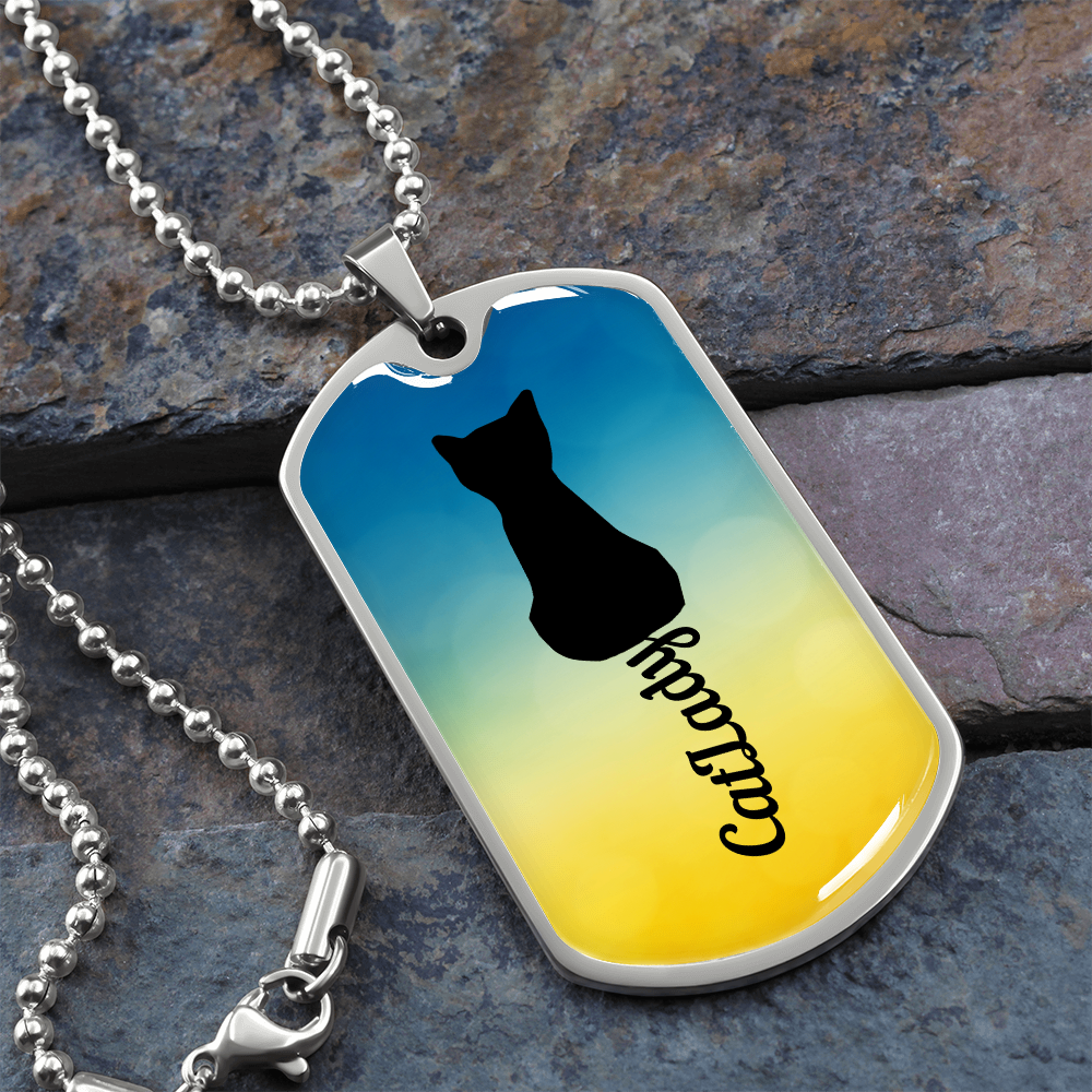 Cursive Tail Cat Lady Necklace