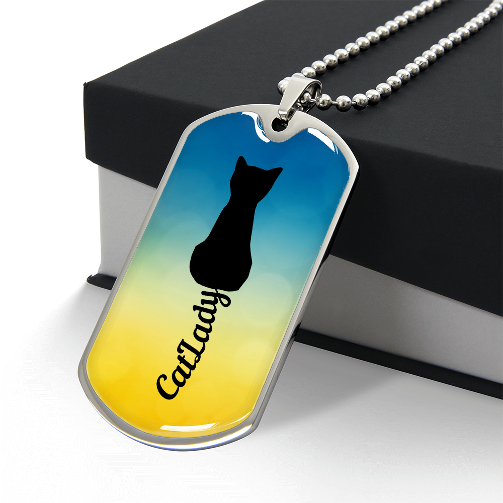 Cursive Tail Cat Lady Necklace