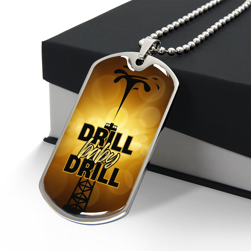 Drill Baby Drill (Trump) Gold Necklace