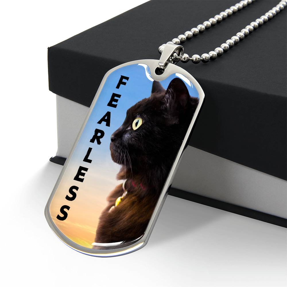 Photo depicting the ​Fearless Necklace from EpiAl's Shop.
