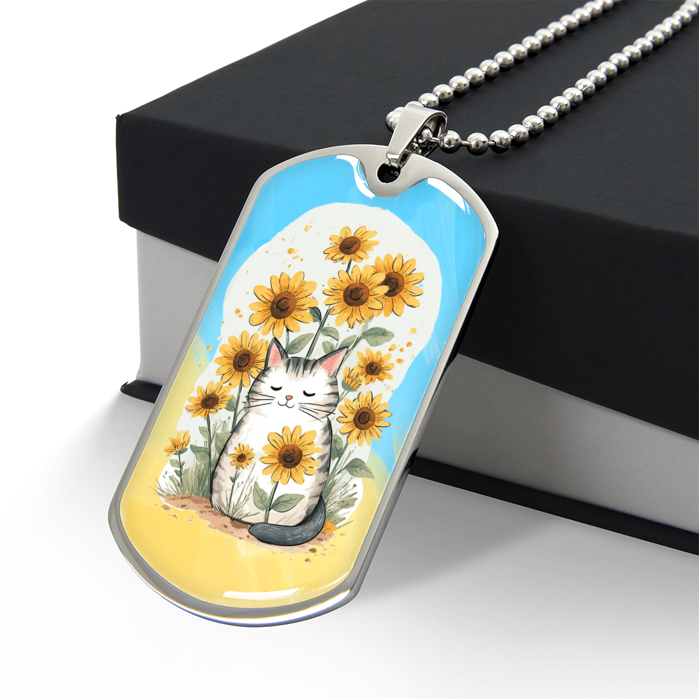 Sunflower Kitty Necklace