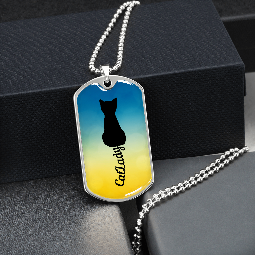 Cursive Tail Cat Lady Necklace