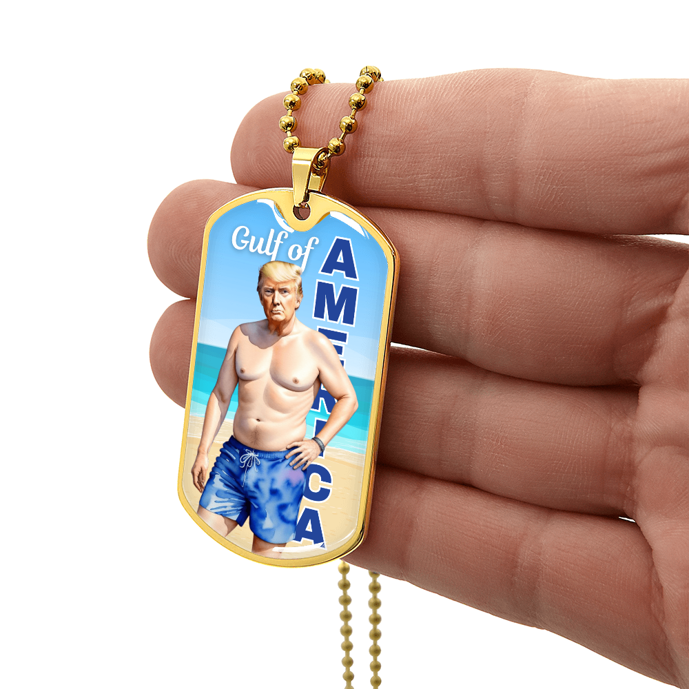 Trump in the Gulf of America Necklace