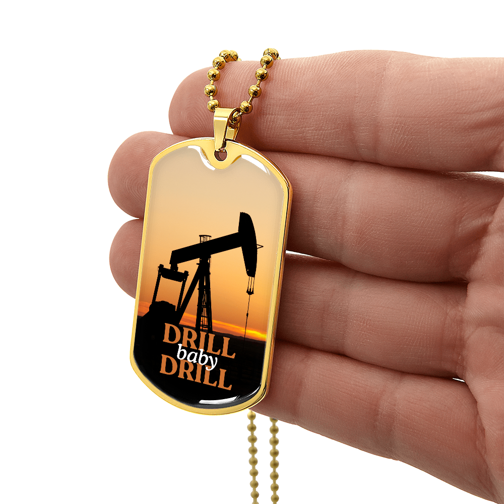 Drill Baby Drill (Trump) Sunset Necklace