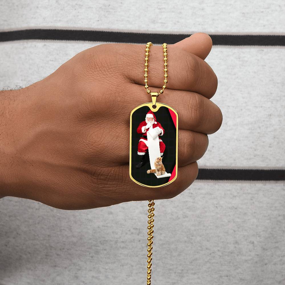 Photo depicting the ​Santa's Cat Necklace from EpiAl's Shop.