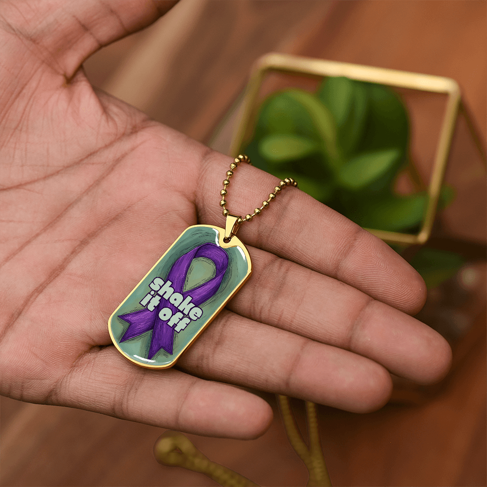 Shake It Off Dog Tag Necklace