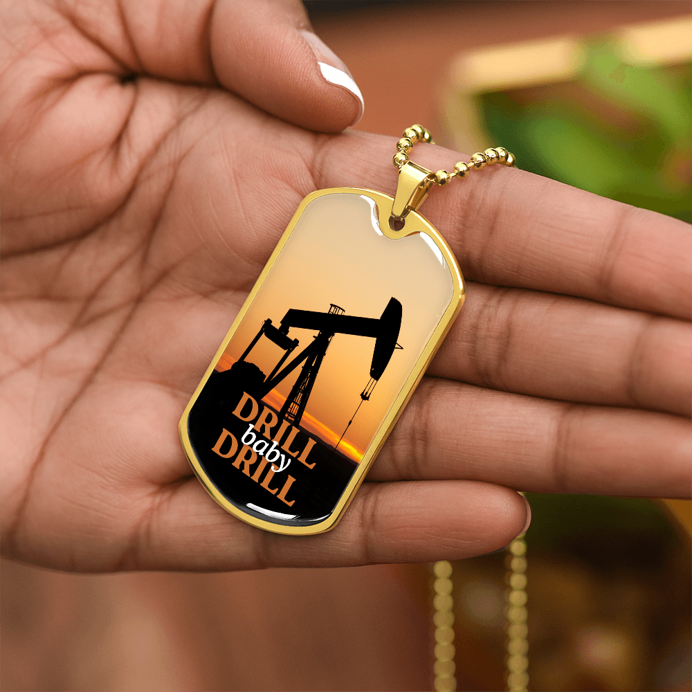 Drill Baby Drill (Trump) Sunset Necklace