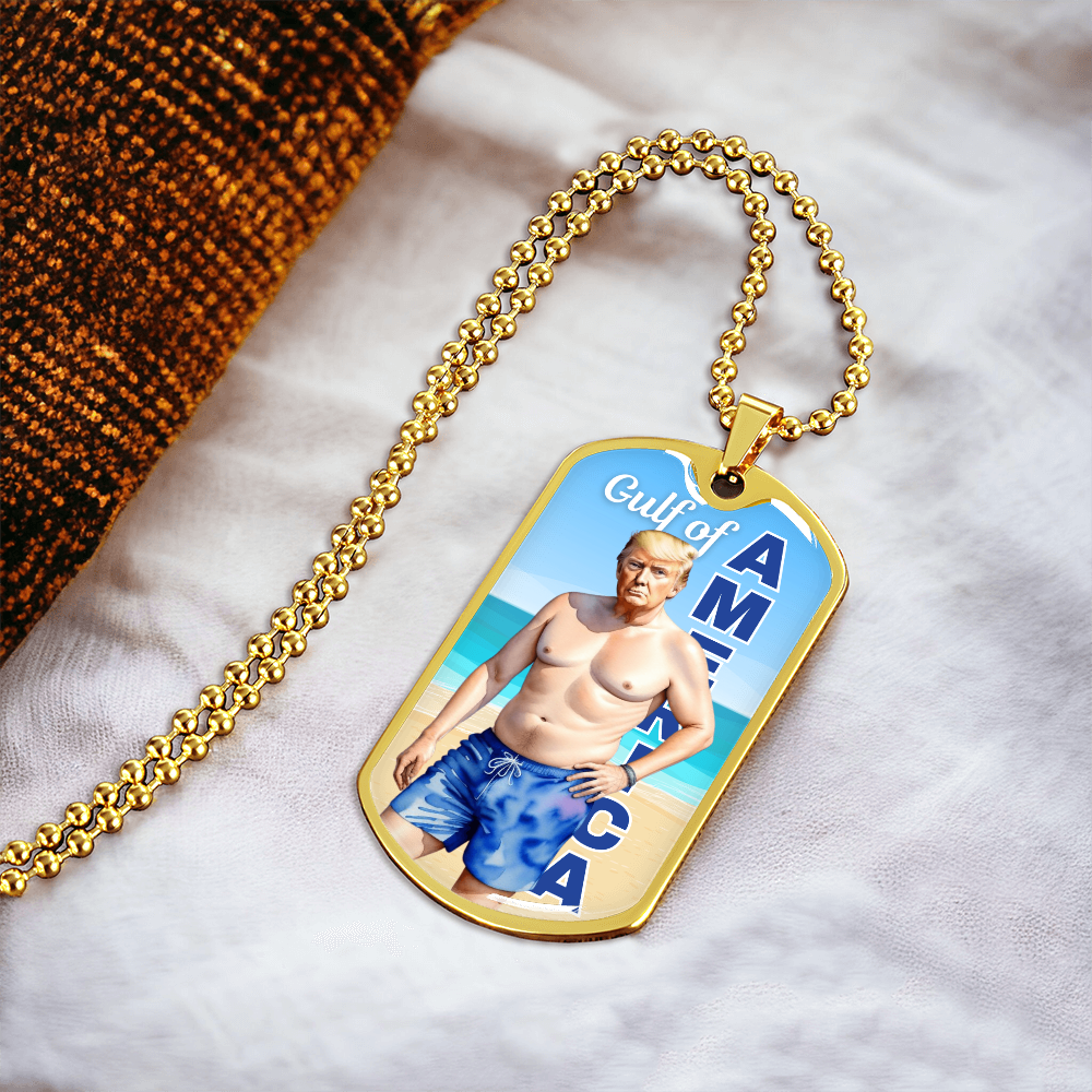 Trump in the Gulf of America Necklace