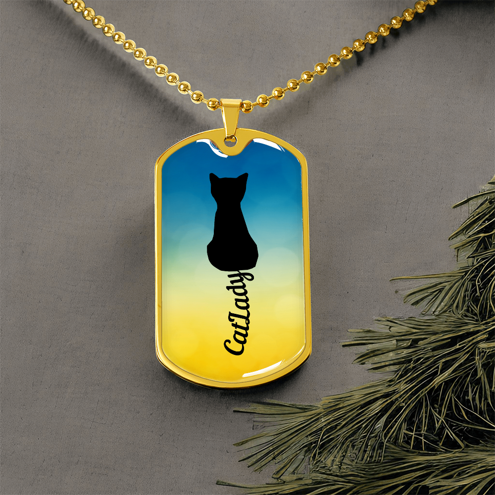 Cursive Tail Cat Lady Necklace