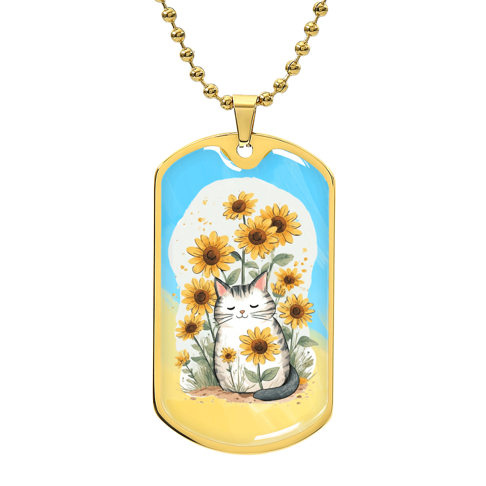 Sunflower Kitty Necklace