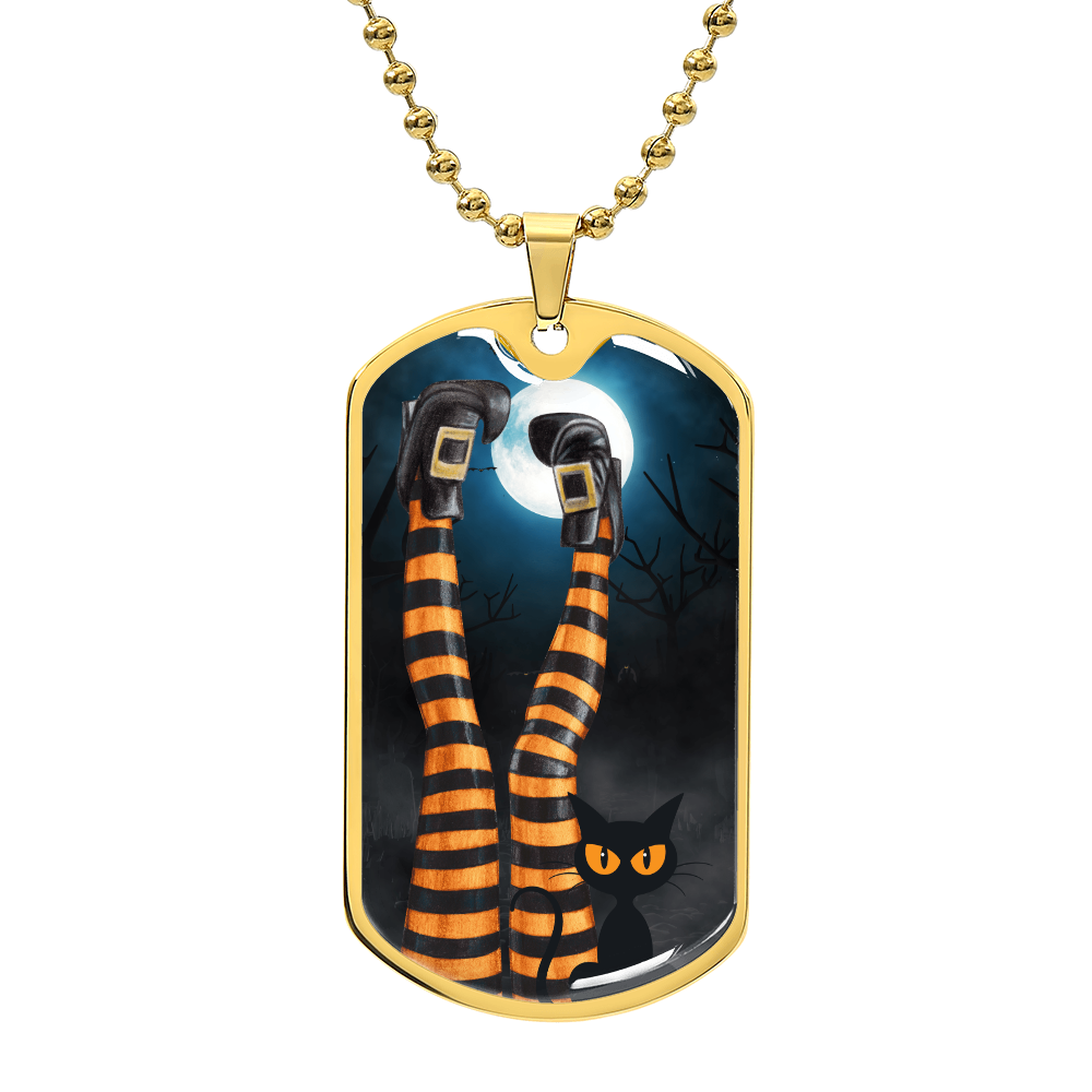 Witchy Cat Lady Legs Necklace